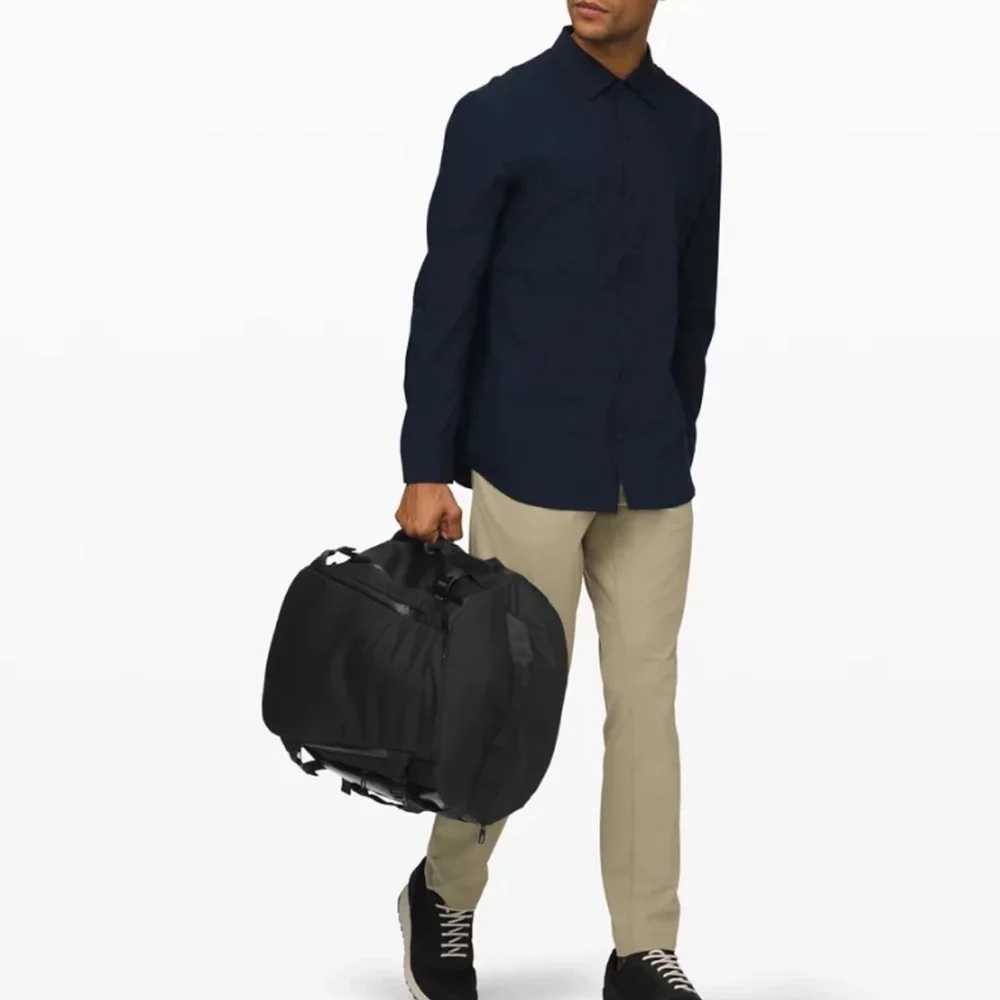 Lululemon more miles Men's Black Travel Backpack - Sleek Urban Carry